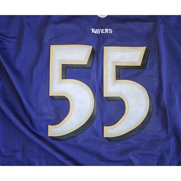 Terrell Suggs #55 Baltimore Ravens Reebok On Field Jersey Purple Size 52 NWT - Picture 4 of 13